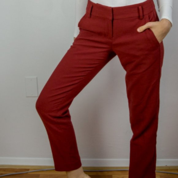 LOFT Berry Red "Marisa" Dress Pants, Size 6 - Picture 2 of 12